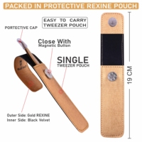 Pince à épiler de précision d'extension de cils en acier inoxydable de haute qualité 12mm 45deg pince à épiler marque privée, nouvelle arrivée pince à cils