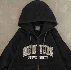 New York University Sweat à capuche brodé à fermeture éclair - Product Image 4