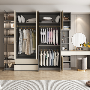 Cabina <span class=keywords><strong>Armadio</strong></span> Moderna Personalizzabile con Vanità Integrata <span class=keywords><strong>e</strong></span> Guardaroba per Arredamento Camera da Letto - Product Image 2