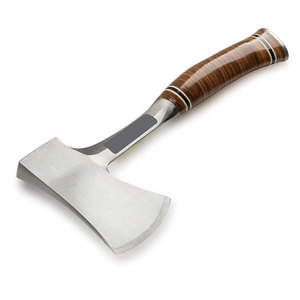 Hacha de supervivencia para exteriores de acero inoxidable profesional de alta calidad con mango de madera portátil El mejor diseño industrial - Product Image 1