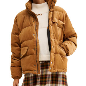 Chaquetas Acolchadas al por Mayor con Botones, de Alta Calidad, OEM, para Mujer, Transpirables, de Algodón y Nailon, Resistentes al Viento, de Secado Rápido, Cómodas - Product Image 1