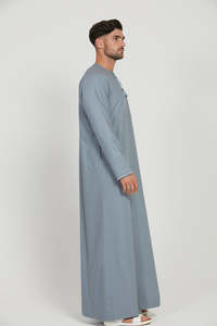 Jubah ผ้าฝ้ายโมรอคโคสำหรับผู้ชายมุสลิมแขนยาวยาว - Product Image 2