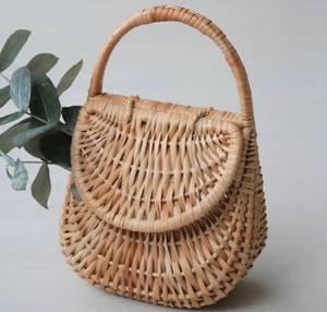 Sac en osier, panier en osier, sac en paille, sac gondole, sac à main en paille, sac de marché, sac de paille, Strohsack, panier de marché - Product Image 2