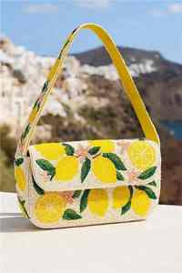 Sac à bandoulière citron perlé Sac perlé Tropical Summer - Product Image 2
