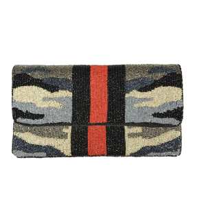 MS Handicraft Certified Tropical Floral <b>Glass</b> Beaded Clutch Customized Shape Color Mexican Fiesta Purse Crossbody <b>Chain</b> Model - Product Image 3