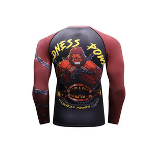 Rash Guard imprimé par sublimation UPF 50 avec logo personnalisé Mma Bjj Surf Rashguard à manches longues Fabricants Oem Rash Guard - Product Image 5