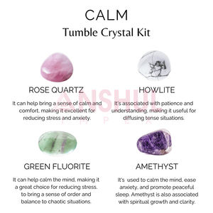 Kit de Cristales de Buena Calidad para Promover la Tranquilidad Emocional, Intención CALM, para Sanación y Meditación, de Exportador Indio - Product Image 6
