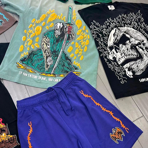 Custom graphic t <b>shirt</b> and shorts set <b>mens</b> printed streetwear 2 piece outfit breathable cotton blend <b>summer</b> wear - Product Image 2