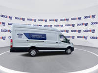Fourgon utilitaire Ford E-Transit 350 3 portes à châssis long et toit surélevé, modèle 2022 d'occasion, conduite à gauche, sièges en cuir, caméra de recul, Euro III, toit ouvrant LED, 8 places