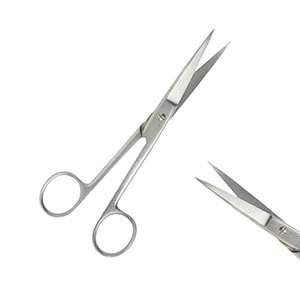 Ciseaux de pansement de produit de haute qualité émoussés droits 130mm de long fabrication d'acier inoxydable chirurgical au Pakistan - Product Image 1