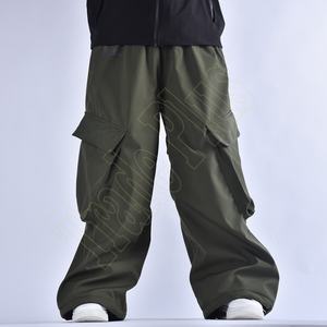 Vente en gros bon marché Pantalon de ski d'hiver ample et respirant avec plusieurs poches pour hommes, style hip hop, streetwear, cargo d'extérieur, coupe-vent, grande taille - Product Image 2