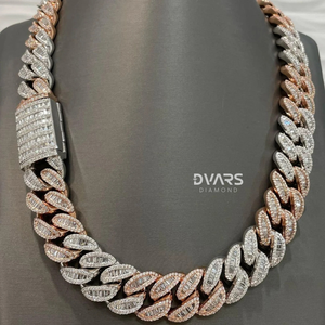 Cadena Cubana de Miami con Eslabones de 20 mm de Grosor, con Moissanita VVS, Plata de Ley 925, Chapada en Oro de 18K, para Compromiso, Boda, Lujo - Product Image 3