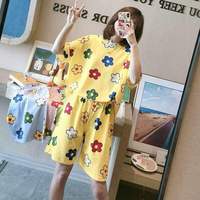 Pyjamas décontractés en soie de lait col rond imprimé de dessins animés vêtements de détente doux 2 pièces ensembles de pyjama pour femmes vêtements de nuit ensembles courts