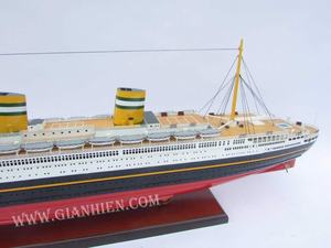 Gia Nhien Fabricant Design personnalisé SS NIEUW AMSTERDAM Bateau de croisière MODÈLE EN BOIS artisanat en bois MODÈLE DE BATEAU - Product Image 5
