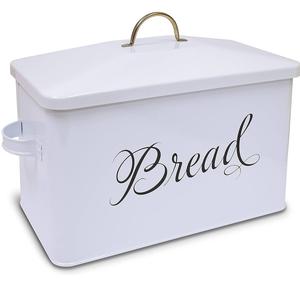 Boîte à pain indienne en métal avec couvercle en bois pour biscuits, pain, idéal pour les décorations de cuisine, disponible en gros de l'Inde - Product Image 4