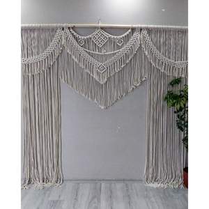 Cortina de Fondo de Pared para Boda con Flores de Seda, Decoración Colgante de Pared con Patrón Cuadrado, Tapiz Elegante para Arco de Boda - Product Image 1