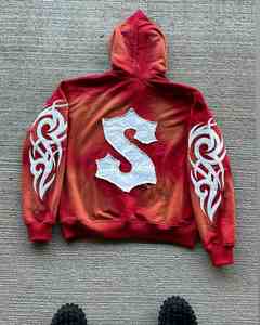 เสื้อฮู้ดดี้คอตตอน400gsm รุ่นที่ใส่ในฤดูหนาวมีซิปเสื้อผ้าแนวสตรีทแวร์ปักลายกราฟิกปะติดลายนูนเรียกร้องมากที่สุดสำหรับฤดูหนาว - Product Image 5