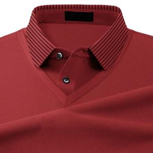 Pull en maille décontracté en denim respirant à manches longues pour homme, t-shirt de loisirs printemps automne 100% polyester - Product Image 3