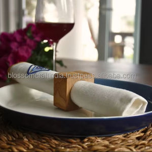 <b>Wooden</b> <b>Napkin</b> <b>Ring</b> Handmade Eco Friendly Dining Table Decor for Home Kitchen Restaurant Wedding Use Events Parties - Product Image 3