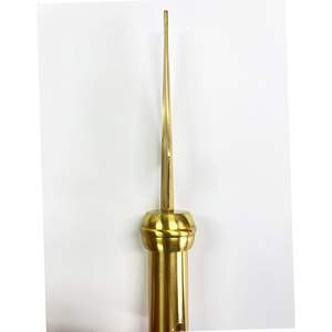 USA TOP FLAGSINC Punta de Asta de Bandera Cuadrada de Cobre Dorado de 1 Pulgada de Diámetro para Banderas de Interior o Desfiles, Diseño Elegante de Asta de Bandera - Product Image 3