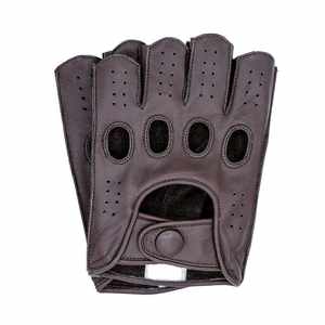 Guantes de Ciclismo de Medio Dedo de Cuero Blanco, Cómodos, Transpirables, para Deportes, Ciclismo, con Dorso de Crochet, Antideslizantes y Amortiguadores - Product Image 2