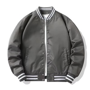 Veste de baseball en laine vêtements de mode d'hiver veste universitaire à manches longues avec col montant veste d'hiver de style High Street pour homme - Product Image 4