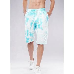 Short de survêtement pour hommes taille plus personnalisé du fabricant en gros Tie Dye Washed Streetwear Solid Pattern Elastic Eco-friendly - Product Image 3