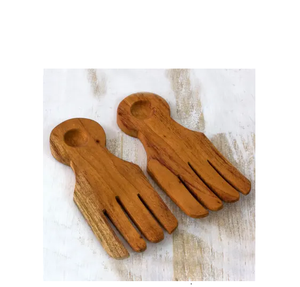 Cuchara de mano de madera antigua para ensalada, restaurante y hoteles, decoración de mesa, cuchara de mano de madera para ensalada - Product Image 5