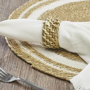 Vietnam anneau porte-paille naturel pour serviette prix de gros jonc de mer ronds de serviette tissé à la main herbe de mer décor de table - Product Image 3