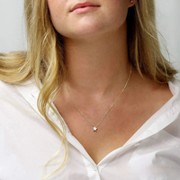 Bijoux faits à la main en acier inoxydable, collier avec pendentif étoile et disque en forme de cœur, gravé sur mesure, or et argent