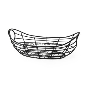 Corbeille à fruits en fer de style antique avec cadre en métal artistique et construction solide et durable pour le stockage des fruits à la maison - Product Image 1