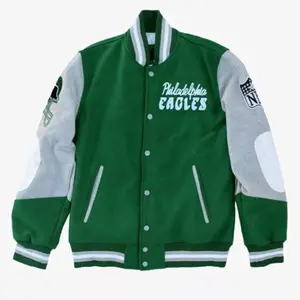HOT DEAL! OEM ODM Winter Wool Embroidery Lettermen <b>Vintage</b> <b>Varsity</b> College <b>Jacket</b> for Men University Letterman Bomber <b>Jacket</b> - Product Image 1