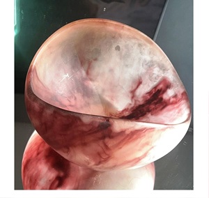 Bol en résine rose fait main avec des motifs uniques Texture semblable à du marbre Meilleur prix Fabriqué en Inde - Product Image 6