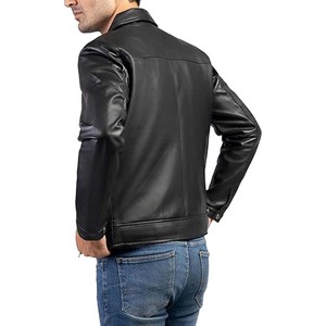 Veste en cuir de haute qualité pour hommes, design personnalisé, prix raisonnable pour un usage décontracté en hiver, veste en cuir grande taille pour hommes - Product Image 3