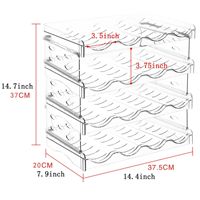 Étagère de rangement pliable multifonctionnelle pour la maison, nouvelle en PET transparent, pour verres à vin rouge et à eau, empilable, double niveau, durable, pour boissons