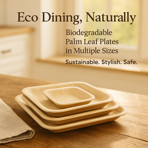 Assiettes carrées écologiques en feuille de palmier Areca Vaisselle jetable durable pour la restauration Hôtels Marques de vente au détail et de service - Product Image 4