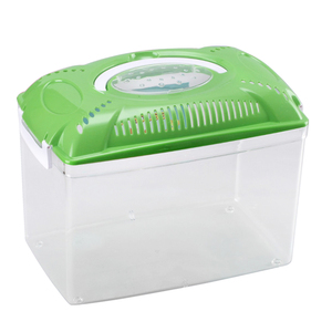 Enceinte ventilée de 13 pouces Boîte d'éleveur en plastique pour insectes vivants Terrarium en plastique Réservoir de poissons transparent en plastique - Product Image 3