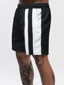 2025 pantalones cortos de verano informales de poliéster y algodón 100% de alta calidad para hombres transpirables ecológicos servicio OEM para correr Fitness sólido - Product Image 6