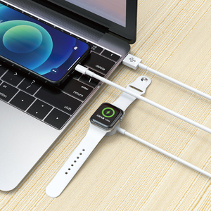 EN Y Cable de carga de reloj 2 en 1 de 10W Cargador inalámbrico de 1m con cables Puerto USB Tipo-C - Product Image 2
