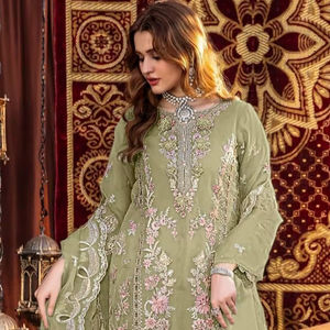 Elegante conjunto de Organza Salwar Kameez para mujer con delicado bordado traje tradicional para fiesta elegante reuniones Neeta - Product Image 1