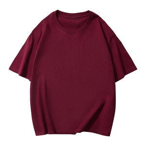 เสื้อยืด240gsm ขนาดใหญ่สำหรับผู้ชายผ้าฝ้าย100% น้ำหนักมากเสื้อยืดสีพื้นสีทึบโลโก้ออกแบบได้ตามต้องการ - Product Image 4