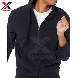 Sudadera con capucha de lana de algodón 100% transpirable de calidad de exportación TATAPAK para hombres, cómoda, fácil de lavar, servicio OEM - Product Image 3