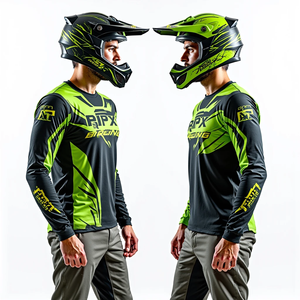 เสื้อแข่งมอเตอร์ครอสแขนยาวสำหรับผู้ชายเสื้อกีฬาขี่จักรยานวิบากระบายอากาศได้ดี - Product Image 4