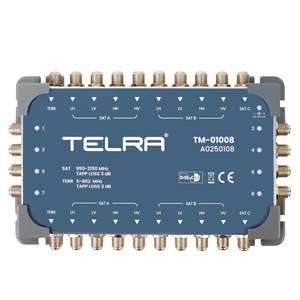Telra Low Insertion Loss High <b>Isolation</b> Cascadable Sat 950-2150 MHz Satellite Multiswitch TM-1008 - Product Image 2