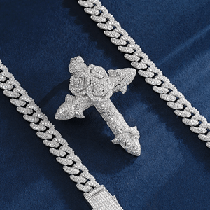 Collar con Colgante de Diamantes de Imitación, Chapado en Oro, Estilo Hip Hop, Personalizado y de Lujo - Product Image 3