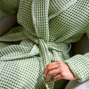 Peignoir de bain long en molleton de sherpa épais et chaud pour femme, vêtement de luxe teint - Product Image 2