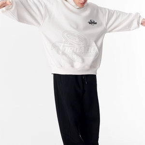 เสื้อฮู้ดโอเวอร์ไซส์ผ้าฝ้าย100% น้ำหนักเบามีฮู้ดคอปกดีไซน์เรียบง่าย - Product Image 6