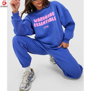 Chándal de jogging cálido de invierno con estampado de hojaldre 2023 hecho a medida para niñas de talla grande tela de lona de estilo informal gran oferta - Product Image 3