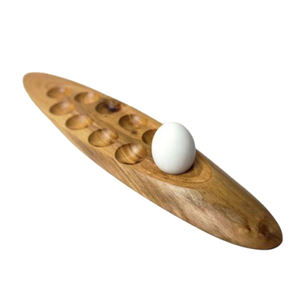 Farmahouse Egg Holder Wooden Egg Storage Easter Decor Easter Holder Carton Rustic Tray Wood Egg Rack Wholesaler Product - Product Image 1