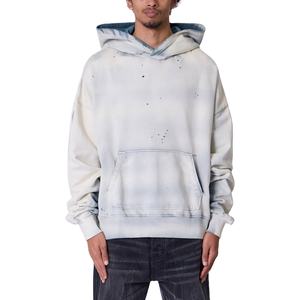 Sudadera con Capucha Extra Grande, Estilo Desgastado, Informal, Unisex, Estilo Lavado, para Uso Diario, Sudadera de Moda, OEM - Product Image 4